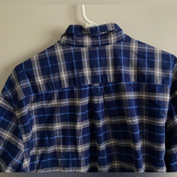 Old Navy Slim Fit Oxford Shirt Blue Plaid XL - Picture 4 of 5